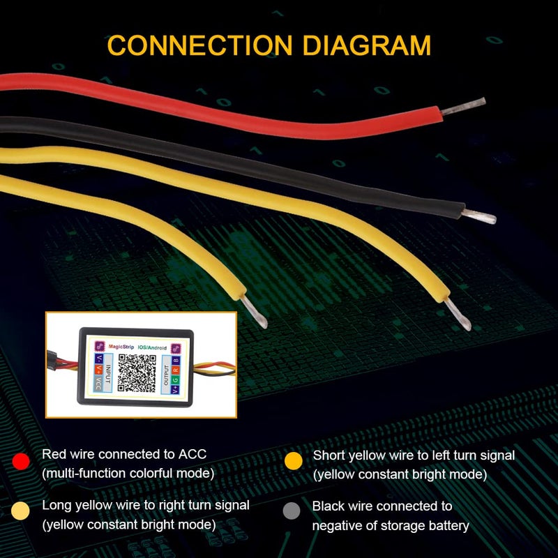Qasim 1-Pair 80MM 30SMD 3535 LED RGB Angel Eyes Halo Rings for Motorcycle Car DRL Fog Lamp Turn Signal Light APP Bluetooth Control Multi-Color 12V - Image 4